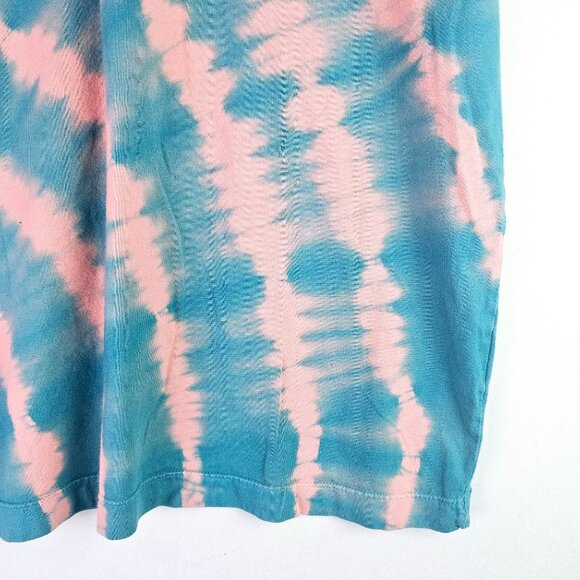 The Nike Tee, Tye Dye, Pink Blue Yellow, Digi Print Swoosh, Sz M - Picture 4 of 9